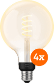 Philips Hue Filament White Ambiance Globe XL 4-pack E27 White Ambiance