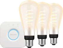 Philips Hue Filament White Ambiance Edison XL 3-pack + Bridge Smart light