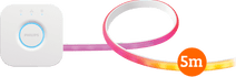 Philips Hue Gradient Lightstrip Set de Base 5 mètres + Bridge Kit de démarrage pour ampoule connectée compatible avec l'Assistant Google