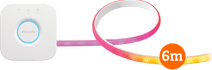 Philips Hue Gradient Lightstrip Set de Base 6 mètres + Bridge Kit de démarrage pour ampoule connectée compatible avec l'Assistant Google