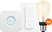 Philips Hue Filament White Ambiance Edison Lot de 4 Kit de Démarrage Kit de démarrage pour ampoules connectées