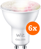 WiZ Smart Spot 6-pack - Gekleurd en Wit Licht - GU10 WiZ smart lampen
