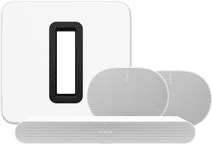 Sonos Ray Blanc + 2x Era 300 Blanc + Sub G3 Blanc Bundle d'enceintes à contrôler via une appli