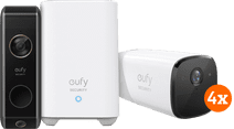 Eufycam 2 Pro 4-pack + Eufy Video Doorbell Dual 2 Pro Apple HomeKit IP camera