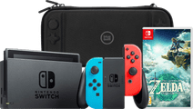 Nintendo Switch Rood/Blauw + Zelda: Tears of the Kingdom + BlueBuilt Beschermhoes Nintendo Switch console (2019 upgrade)