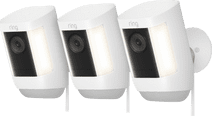 Ring Spotlight Cam Pro- Plug In - White - 3-pack Cloud camera