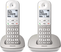 Philips DECT Draadloze Telefoon XL met 2 handsets Design vaste telefoon