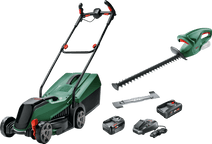 Bosch CityMower 18V-32 + Bosch EasyHedgeCut 18-45 Li incl. 4,0 Ah accu (2x) Grasmaaier met ecocheques