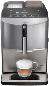 Siemens EQ300 TF305E04 Acier Inoxydable Machine à café entièrement automatique avec buse vapeur automatique