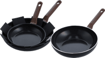 BK Simply Ceramic Set de Poêles à Frire Céramique 24 + 28 cm + Wok 28 cm Poêle en céramique