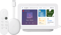 Google Chromecast HD met Google TV + Google Nest Hub 2 Chalk Mediaspeler