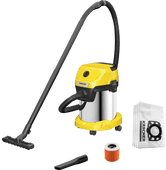 Karcher WD 3 S V-17/4/20 + stofzuigerzakken (4x) Bouwstofzuiger