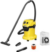 Karcher WD 3 P V-17/4/20 EU III + stofzuigerzakken (4x) Bouwstofzuiger