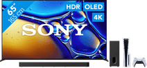 Sony Bravia 8 II 65" QD-OLED (2025) + Sony Bravia Theatre Bar 7 Zwart + PlayStation 5 Slim Sony OLED tv aanbieding