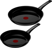 Tefal Renew On Ceramic Frying Pan Set 24cm + 28cm Black PFAS free pan