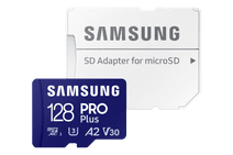 Samsung PRO Plus 128 Go (2023) microSDXC + Adaptateur SD Carte Micro SD pour smartphone