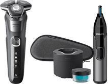 Philips Shaver Series 5000 S5887/50 + Philips Nose Trimmer Electric shaver with the highest shaving comfort