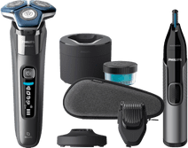 Philips Shaver Series 7000 S7887/58 + Philips Nose Trimmer Electric shaver for sensitive skin