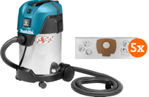 Makita VC3011L + Makita P-72899 Vacuum Cleaner Bag (5x) 