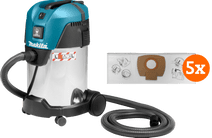 Makita VC3011L + stofzuigerzakken (5x) Bouwstofzuiger voor middelgrote klussen