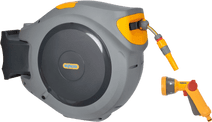 Hozelock AutoReel 40 m + Hozelock Multi-Spraygun Pistolet d'Arrosage Dévidoir mural automatique Hozelock