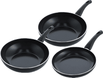 BK Brilliant Frying Pan set 24cm + 28cm + Wok Aluminium pan