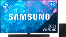 Samsung QLED 65Q74C (2023) + Barre de Son Télévision avec edge lit local dimming