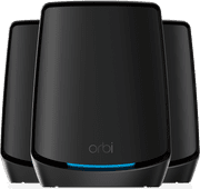 NETGEAR Orbi RBK863S 3-pack Black Mesh WiFi system for a townhouse