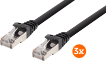 BlueBuilt Netwerkkabel FTP CAT6 1 meter Zwart 3-Pack UTP of Ethernet kabel