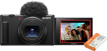 Sony ZV-1 II + Accu Compactcamera met een kantelbaar scherm