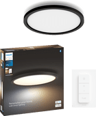 Philips Hue Aurelle Panneau Lumineux Rond White Ambiance Noir Philips Hue Aurelle