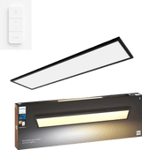 Philips Hue Aurelle Panel Light White Ambiance Rectangle Black Smart light including fixture