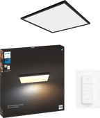 Philips Hue Aurelle White Ambiance Grand Carré Noir + Variateur Philips Hue Aurelle