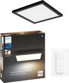 Philips Hue Aurelle Panel Light White Ambiance Square Black Smart light including fixture