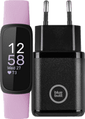 Fitbit Inspire 3 Mauve + BlueBuilt Chargeur Montre connectée pour femmes