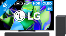 LG OLED48C34LA (2023) + Barre de Son TV LG pour les films et les séries