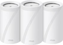 TP-Link Deco BE85 WiFi 7 Mesh (3-pack) WiFi solution for streaming in a townhouse