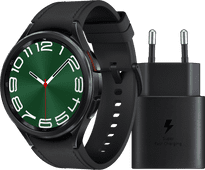 Samsung Galaxy Watch 6 Classic Noir 47 mm + Samsung Chargeur Montre connectée pour Android Wear OS