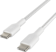 Belkin USB-C to USB-C Cable 1m Nylon White iPad charging cable