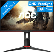 AOC Q24G2A/BK Écran PC gamer avec un taux de rafraichissement élevé