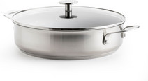 KitchenAid Acier Inoxydable Poêle Paysanne avec Couvercle 28 cm Poêle sans PFAS