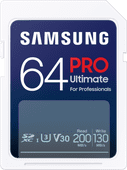Samsung SDXC PRO Ultimate 64GB 130MB/s Geheugenkaart