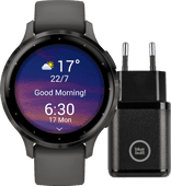 Garmin Venu 3S Black/Gray + BlueBuilt Charger Smartwatches with EcoCheques