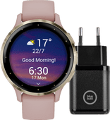 Garmin Venu 3S Gold/Pink + BlueBuilt Charger Smartwatches with EcoCheques