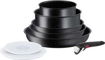 Tefal Ingenio Black Stone Pannenset 8-delig Tefal pannen met standaard antiaanbaklaag