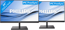 2x Philips 245E1S Medium-sized duo setup monitor (23 - 25 inches)