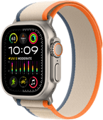 Apple Watch Ultra 2 4G 49mm Trail Band Oranje/Beige S/M Sporthorloge