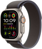 Apple Watch Ultra 2 4G 49mm Trail Band Zwart/Blauw M/L Apple Watch 4G (Cellular)
