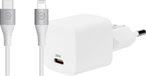 BlueBuilt Chargeur Power Delivery 20 W + Câble Lightning 1,5 m Nylon Blanc Chargeur Apple iPhone 13, 12, 11, X, SE (2020) et 8