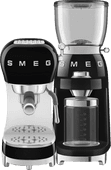 SMEG ECF02BLEU Black + Coffee Grinder 